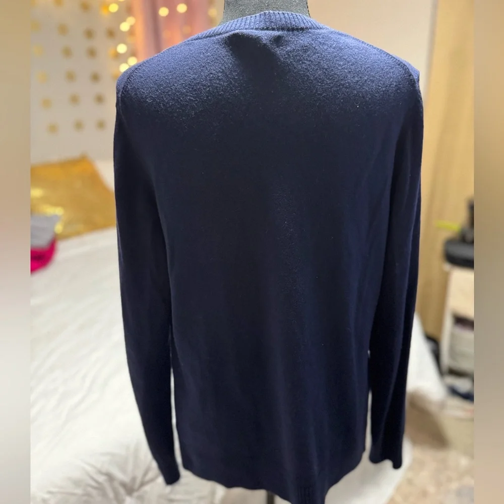 Gap Navy Blue Open Front Cardigan - Women’s Size L - Picture 3 of 5